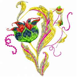 Flowers And Tree Embroidery Design 6 Flowers And Tree Embroidery Design 6